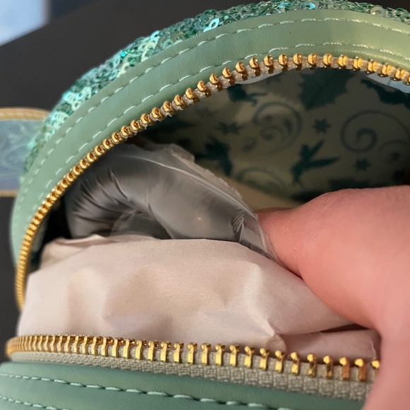 Tinkerbell sequent outfit mini backpack Loungefly Disney New with tags - Picture 4 of 4